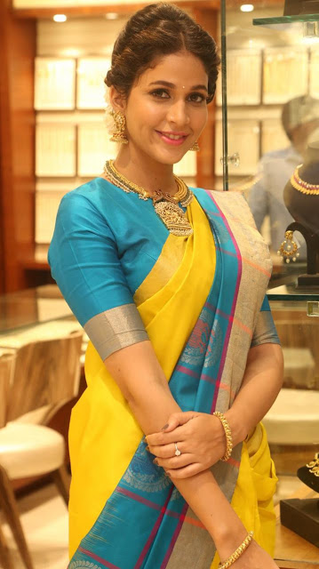 Beautiful Telugu Actress Lavanya Tripathi In Yellow Saree 8